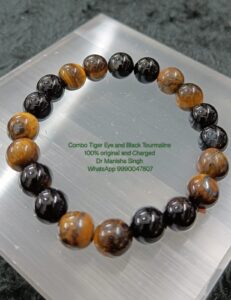 Tiger eye and Black Tourmoline
